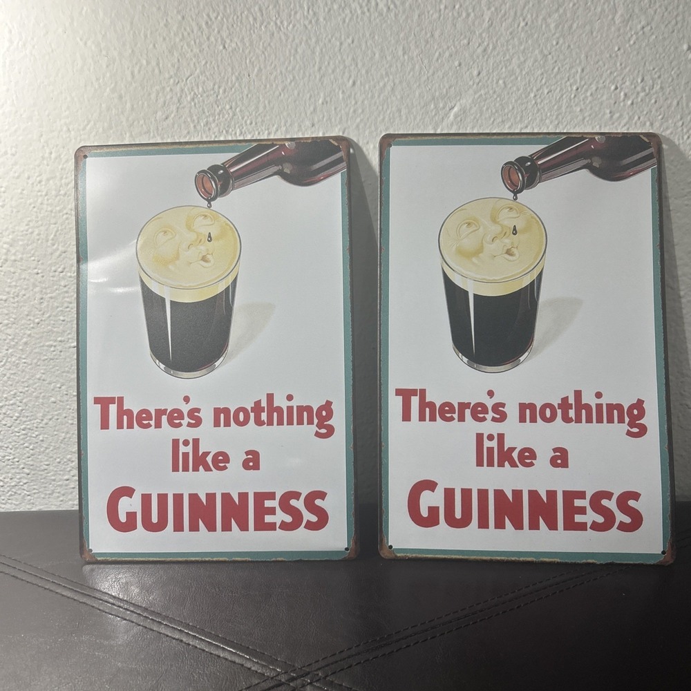 There's Nothing Like A Guinness Set of 2 Metal Decor